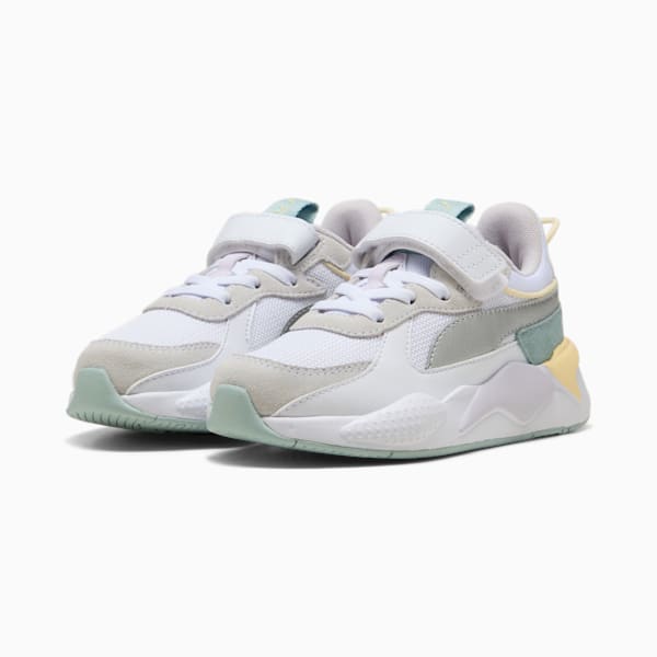 Tenis RS-X Metallic para niñas, PUMA White-PUMA Silver, extralarge
