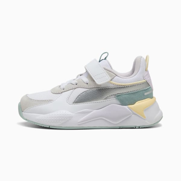Tenis para niñas RS-X Metallic AC+, PUMA White-PUMA Silver, extralarge