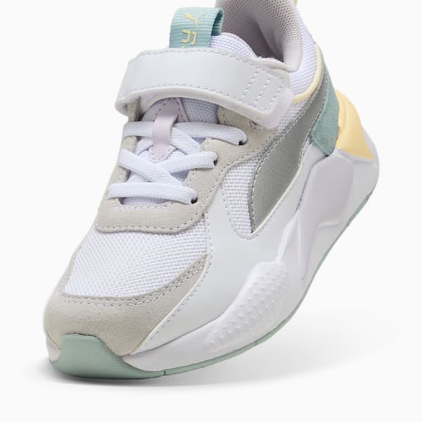 Tenis para niñas RS-X Metallic AC+, PUMA White-PUMA Silver, extralarge