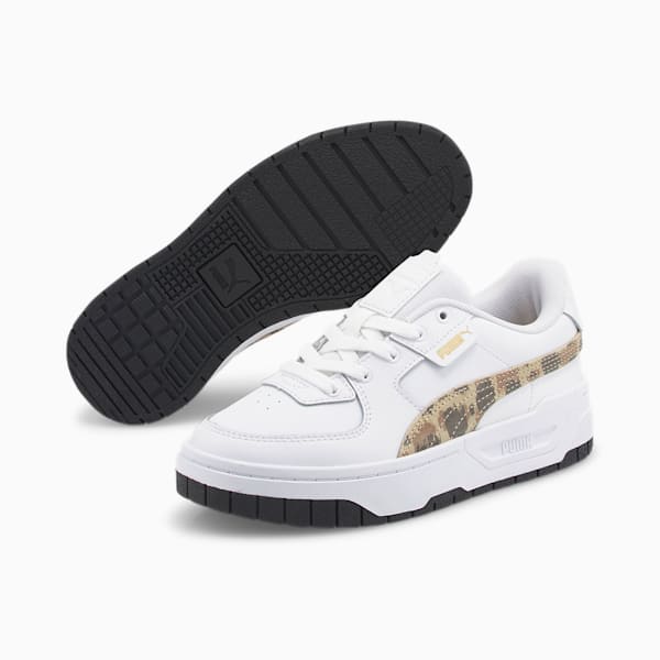 Cali Dream Animal Print Sneakers Youth, PUMA White-Granola, extralarge-GBR