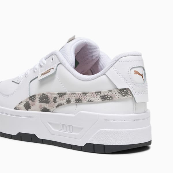 Cali Dream Animal Print Big Kids' Sneakers, PUMA White-Peach Smoothie, extralarge