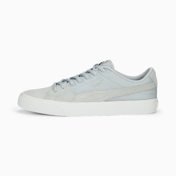 Suede Skate Nitro Mesh Sneakers, Platinum Gray-PUMA White, extralarge-IND