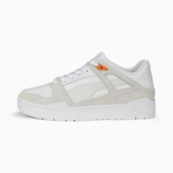 Slipstream Pop Unisex Sneakers, PUMA White-Warm White-Rickie Orange, extralarge-IND