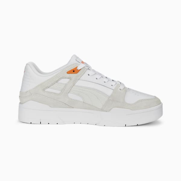 Slipstream Pop Unisex Sneakers, PUMA White-Warm White-Rickie Orange, extralarge-IND