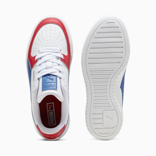 CA Pro Block Big Kids' Sneakers, PUMA White-Cobalt Glaze-Club Red, extralarge