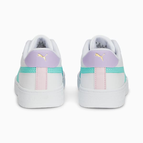 CA Pro Block Little Kids' Shoes, PUMA White-Vivid Violet-Mint, extralarge