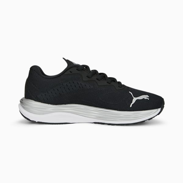 Velocity NITRO 2 Big Kids' Running Shoes, PUMA Black-PUMA White-PUMA Silver
