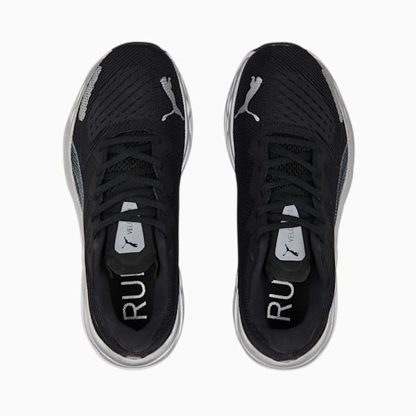Velocity Nitro 2 Youth Running Shoes, PUMA Black-PUMA White-PUMA Silver, extralarge-IND