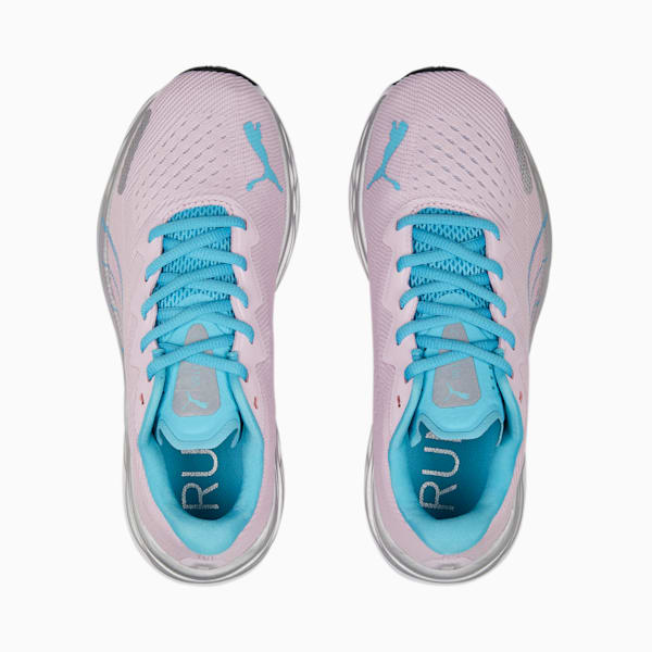 Velocity NITRO 2 Running Shoes Youth, Pearl Pink-Hero Blue-PUMA White