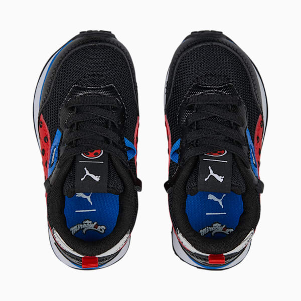 PUMA x MIRACULOUS Rider FV Alternative Closure Toddler Sneakers, PUMA Black-PUMA Red, extralarge