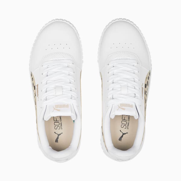 Carina 2.0 Animal Sneakers Youth, PUMA White-Granola-PUMA Black-PUMA Gold