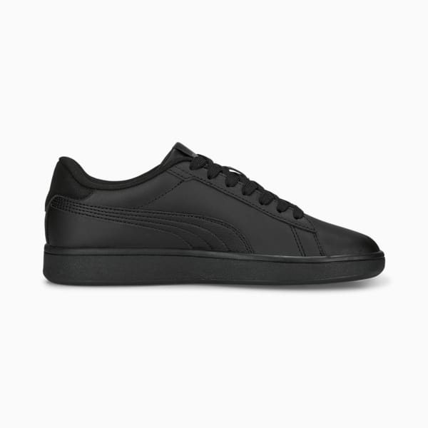 Sneakers Smash 3.0 en cuir Enfant et adolescent, PUMA Black-Shadow Gray, extralarge