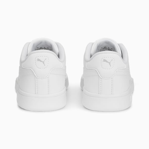 Smash 3.0 Leather Big Kids' Sneakers, PUMA White-Cool Light Gray, extralarge