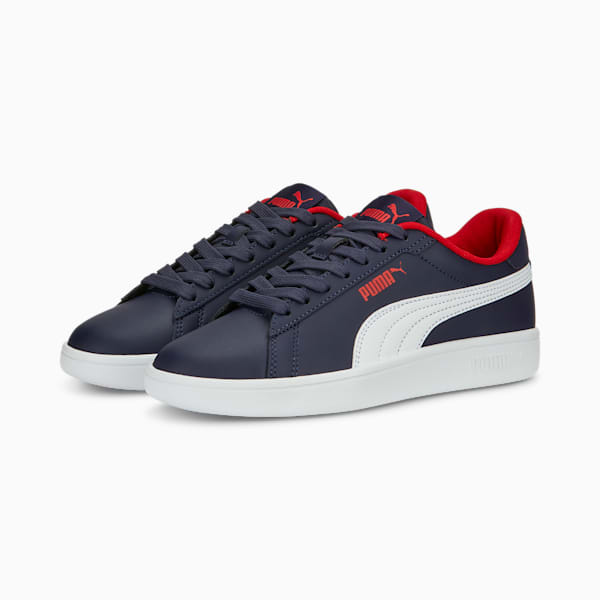 Tenis juveniles Smash 3.0, PUMA Navy-PUMA White-For All Time Red, extralarge