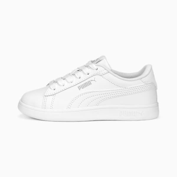 Smash 3.0 L Shoes Kids, PUMA White-Cool Light Gray, extralarge-GBR