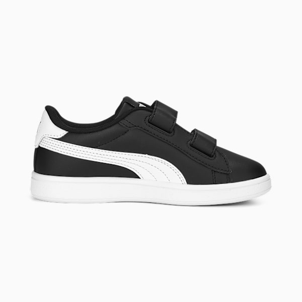 Smash 3.0 Leather V Sneakers Kids, PUMA Black-PUMA White, extralarge-GBR