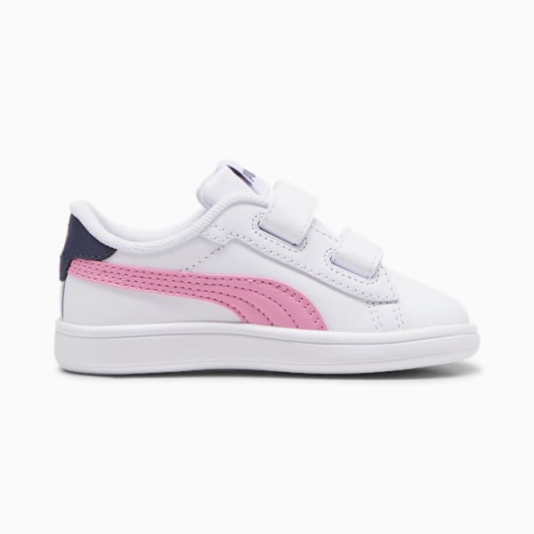 Smash 3.0 Leather V Toddlers' Sneakers, PUMA White-Mauved Out-Galactic Gray, extralarge