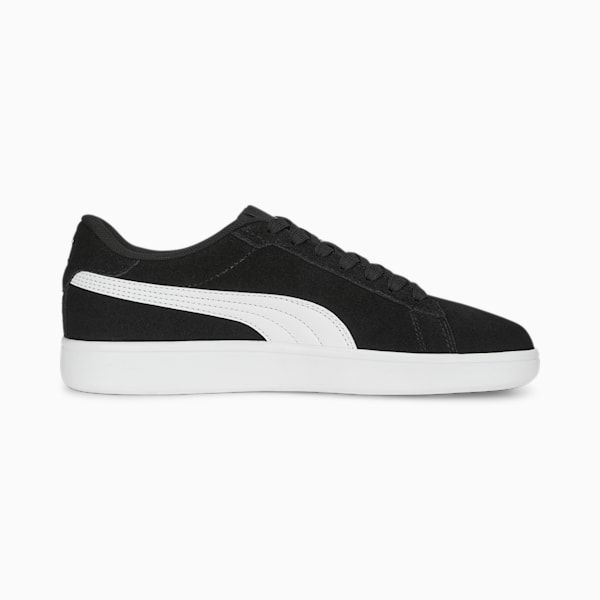 Baskets en suède Smash 3.0 Enfant et Adolescent, PUMA Black-PUMA White, extralarge