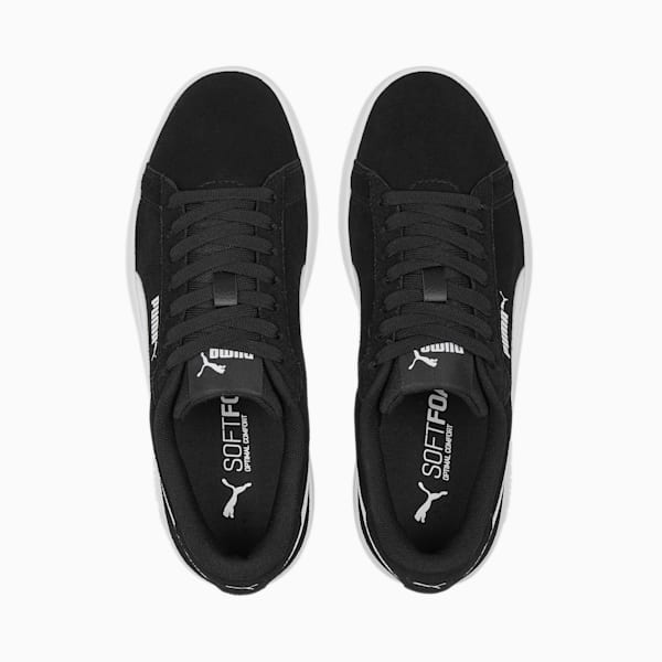 Baskets en suède Smash 3.0 Enfant et Adolescent, PUMA Black-PUMA White, extralarge