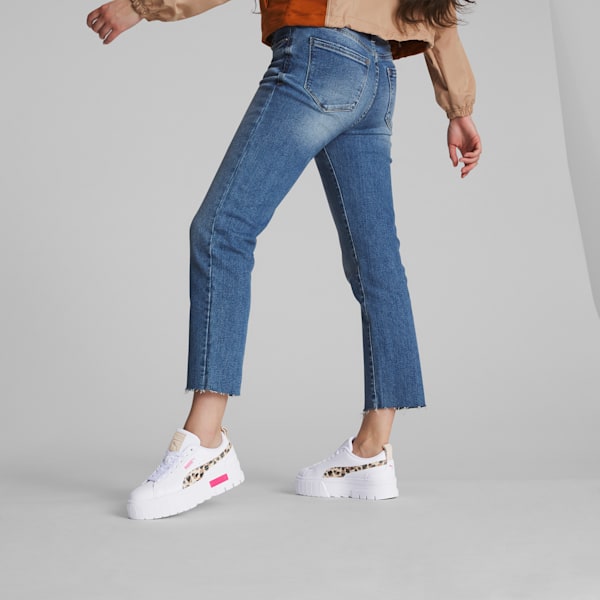 Mayze Animal Women's Sneakers, PUMA White-Granola, extralarge