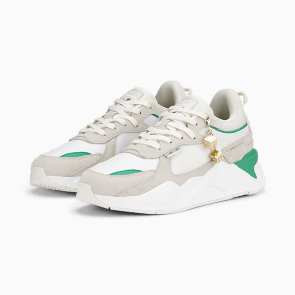 RS-X Lucky Charm Women's Sneakers, PUMA White-Warm White-Grassy Green, extralarge-IND