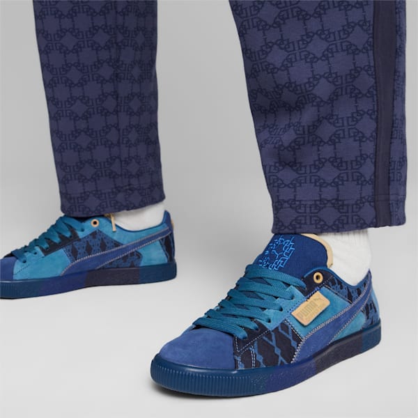 ユニセックス PUMA x DAPPER DAN クライド PRE-GAME RUNWAY スニーカー, Blazing Blue-Blazing Blue-Lake Blue, extralarge-JPN