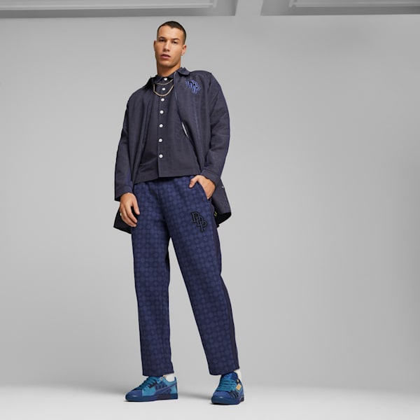 PUMA x DAPPER DAN Men's Clyde Pre-Game Runway Sneakers, Blazing Blue-Blazing Blue-Lake Blue, extralarge
