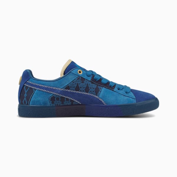 ユニセックス PUMA x DAPPER DAN クライド PRE-GAME RUNWAY スニーカー, Blazing Blue-Blazing Blue-Lake Blue, extralarge-JPN