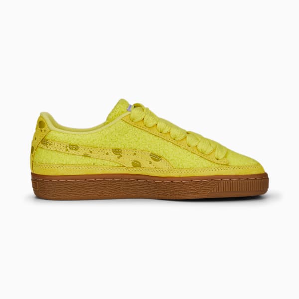キッズ PUMA x スポンジ・ボブ スウェード スニーカー 22-25cm, Lucent Yellow-Citronelle, extralarge-JPN