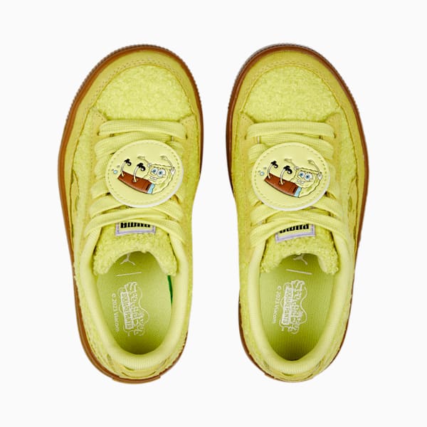 PUMA x SPONGEBOB Little Kids' Suede Sneakers, Lucent Yellow-Citronelle