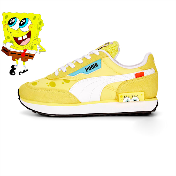 PUMA x SPONGEBOB Future Rider Youth Sneakers, Lucent Yellow-PUMA White, extralarge-IND