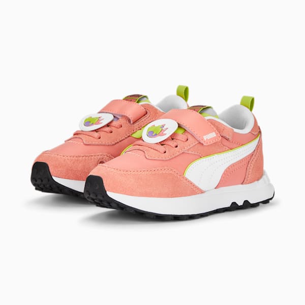 PUMA x SPONGEBOB Rider FV Little Kids' Sneakers, Carnation Pink-PUMA White