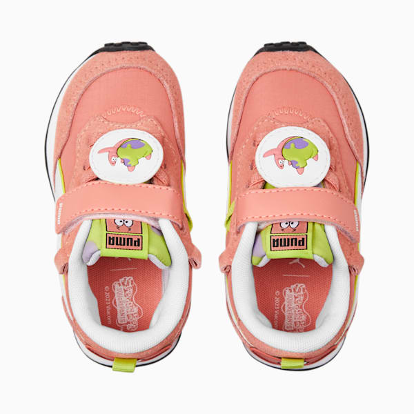 Tenis para bebés PUMA x BOB ESPONJA Rider FV, Carnation Pink-PUMA White, extralarge