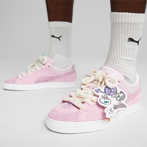 PUMA x 8ENJAMIN Suede Men's Sneakers, Pink Lavender-Warm White, extralarge