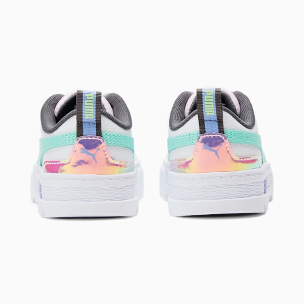Mayze Glowing Up Little Kids' Sneakers , PUMA White-Electric Peppermint, extralarge