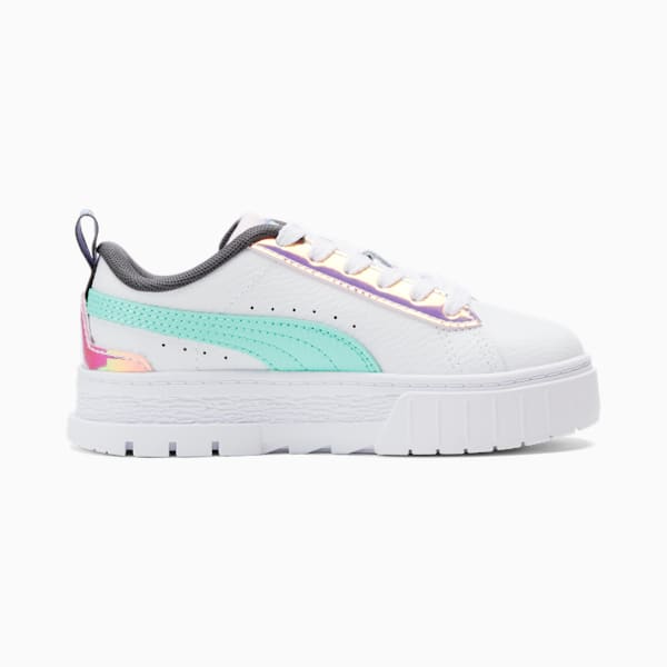 Mayze Glowing Up Little Kids' Sneakers , PUMA White-Electric Peppermint, extralarge