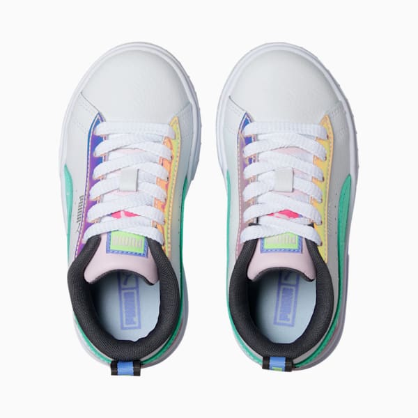 Mayze Glowing Up Little Kids' Sneakers , PUMA White-Electric Peppermint, extralarge