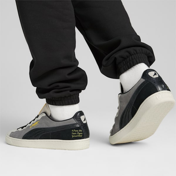 PUMA x STAPLE Suede 2 Sneakers, Flat Light Gray-Cool Dark Gray, extralarge-IND