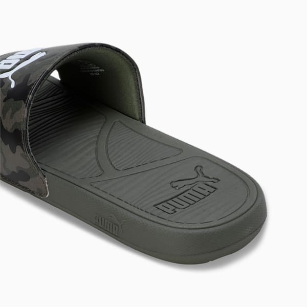 Cool Cat 2.0 Camo Slides, Dark Olive-PUMA Black-Deep Lichen Green-PUMA White, extralarge-IND