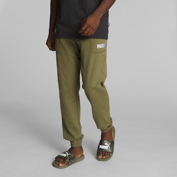 Stylish Olive Green Puma Sweat Pants