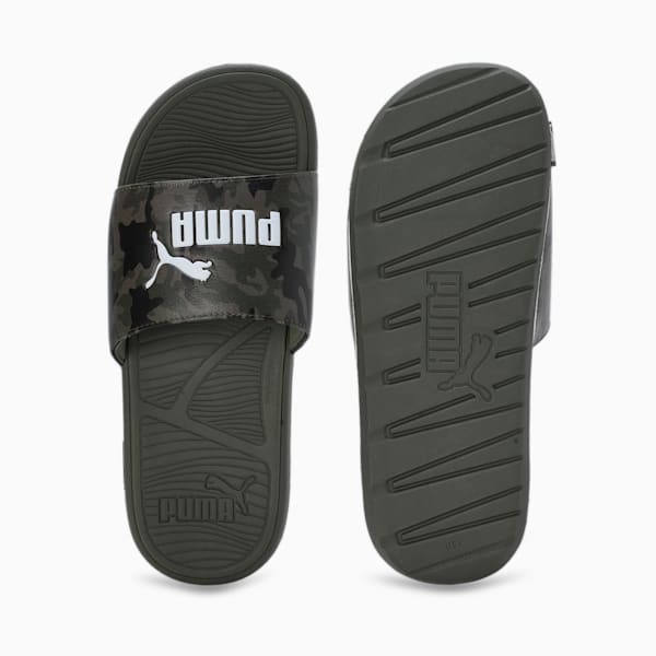 Cool Cat 2.0 Camo Slides, Dark Olive-PUMA Black-Deep Lichen Green-PUMA White, extralarge-IND