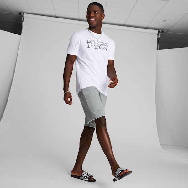 Cool Cat 2.0 All Over Print Men's Slides, PUMA Black-PUMA White, extralarge