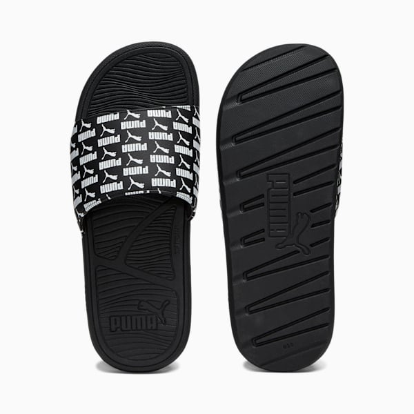 Sandalias Cool Cat 2.0 estampado total para hombre, PUMA Black-PUMA White, extralarge