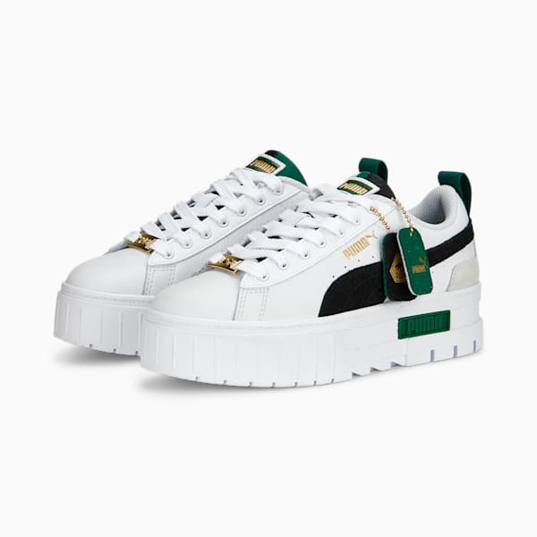 Mayze Archive Remastered Women's Sneakers, PUMA White-PUMA Black-Vine, extralarge