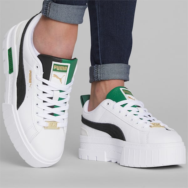 Mayze Archive Remastered Women's Sneakers, PUMA White-PUMA Black-Vine, extralarge