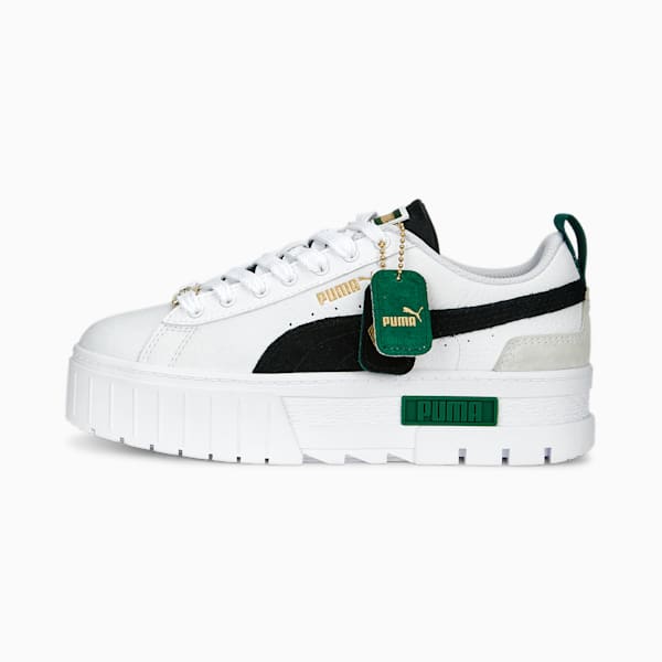 Mayze Archive Remastered Women's Sneakers, PUMA White-PUMA Black-Vine, extralarge