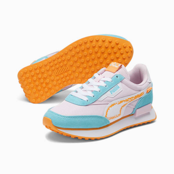 Future Rider Spring Sketchbook Big Kids' Sneaker , Pearl Pink-PUMA White, extralarge