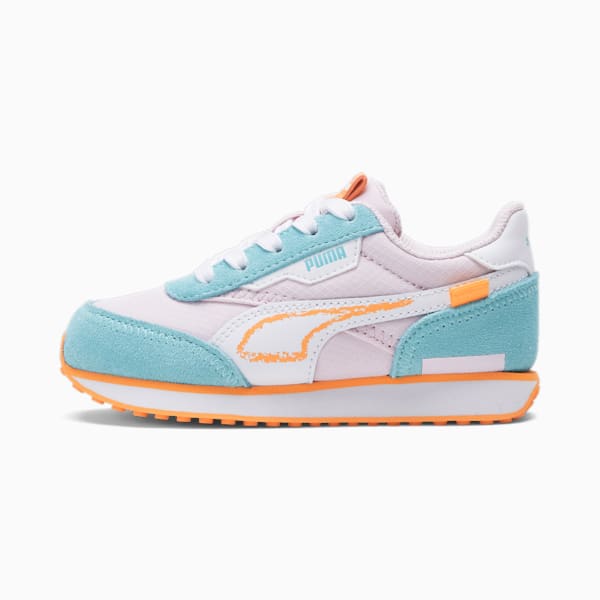 Future Rider Spring Sketchbook Little Kids' Sneakers, Pearl Pink-PUMA White, extralarge