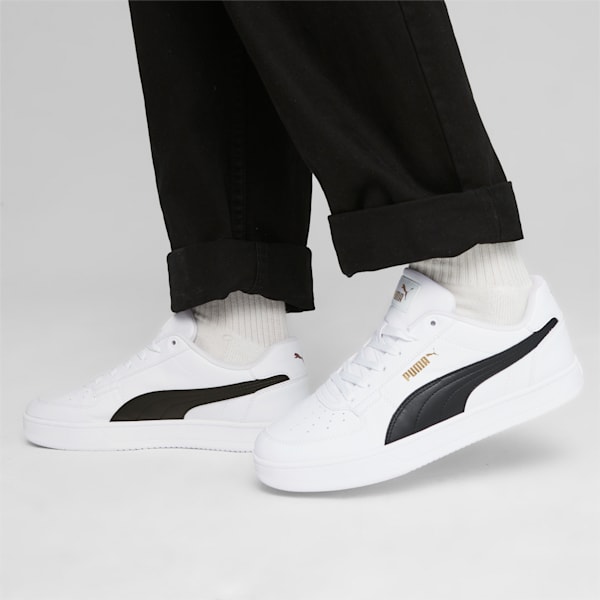 Tenis Caven 2.0, PUMA White-PUMA Black-Gold, extralarge