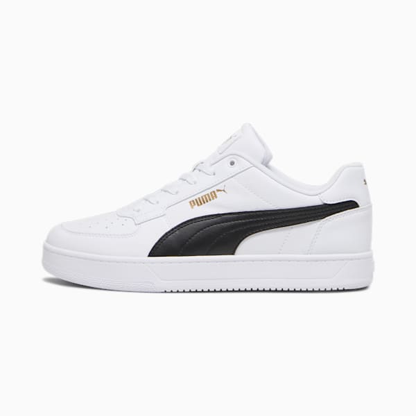 Tenis Caven 2.0, PUMA White-PUMA Black-Gold, extralarge